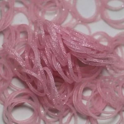 RAINBOW LOOM gumičky RŮŽOVÉ třpytky