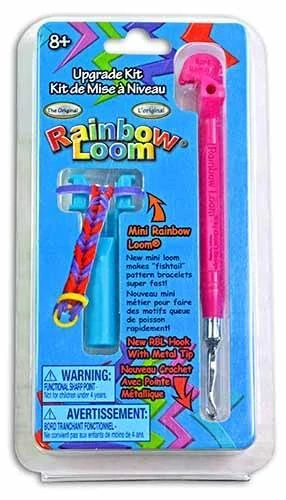 RAINBOW LOOM kovový háček růžový + mini stav