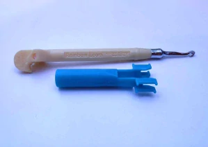 RAINBOW LOOM kovový háček slonovinový + mini stav