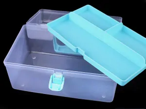 BOX - plastový zásobník tyrkysový