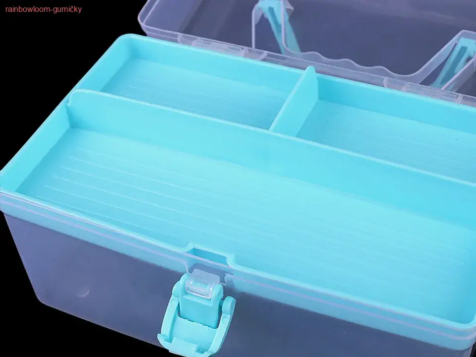 BOX - plastový zásobník tyrkysový