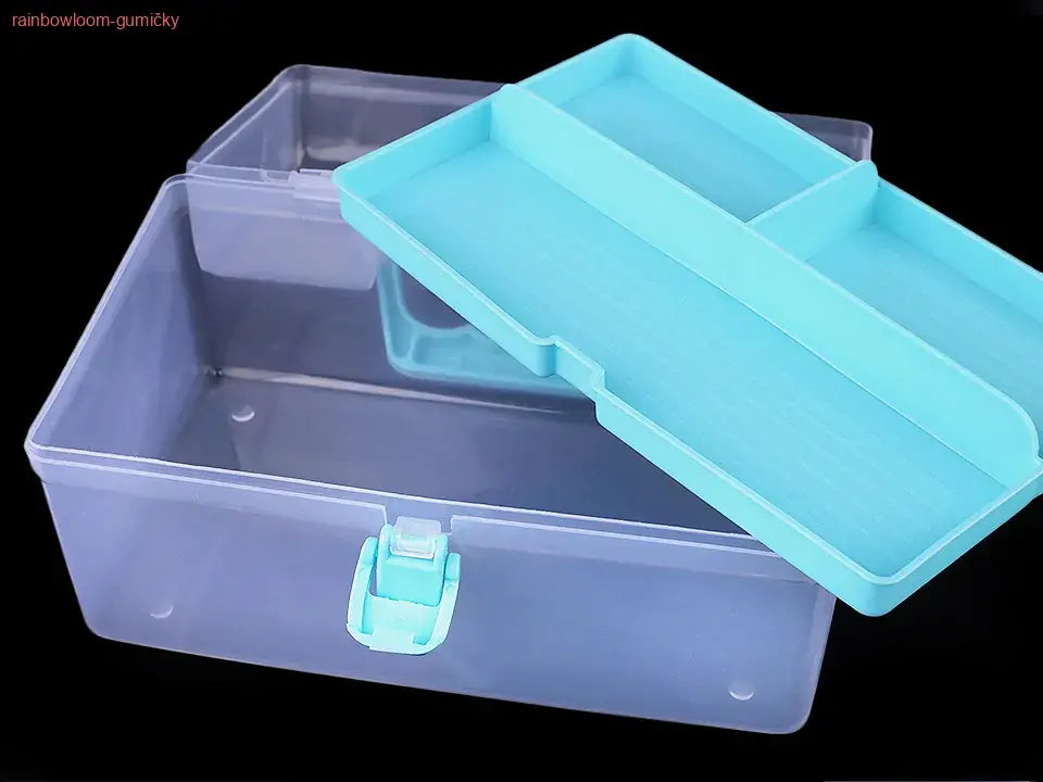 BOX - plastový zásobník zelený
