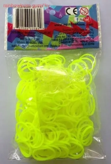 RAINBOW LOOM gumičky ŽLUTÉ neonové