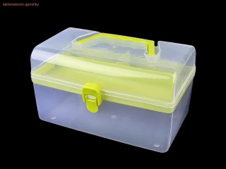 BOX - plastový zásobník zelený