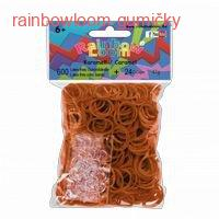 RAINBOW LOOM gumičky HNĚDÉ KARAMELOVÉ