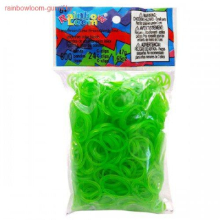 RAINBOW LOOM gumičky ZELENÉ limetkové průhledné