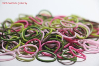 RAINBOW LOOM gumičky RŮŽOVÉ maskovací
