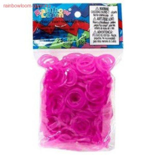 RAINBOW LOOM gumičky RŮŽOVÉ průhledné