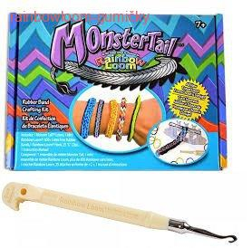 MINI GUMIČKOVACÍ STAV v cestovní sadě Monster Tail™ od Rainbow Loom® + kovový háček navíc