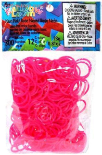 RAINBOW LOOM gumičky RŮŽOVÉ neonové
